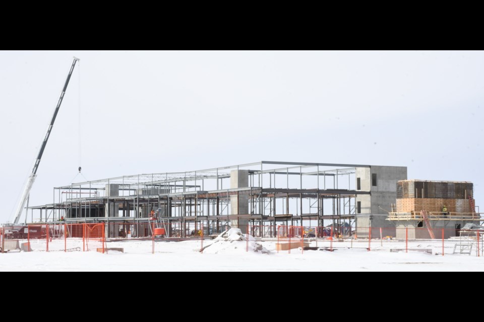 A third view of the joint-use school under construction. Photo by Jason G. Antonio