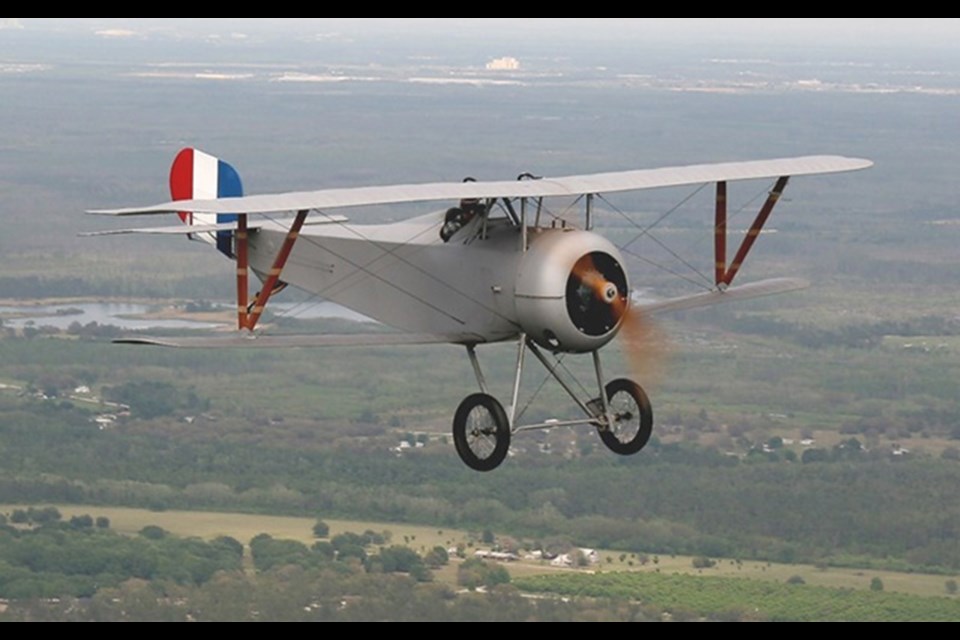 A World War I-vintage Nieuport 17 biplane in flight, which is what Allied pilots flew. File photo 