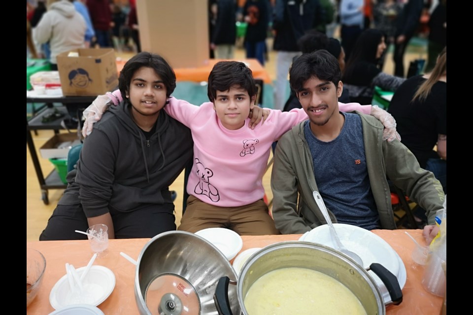 Peacock students representing India at the annual cultural fair on Nov. 22. 