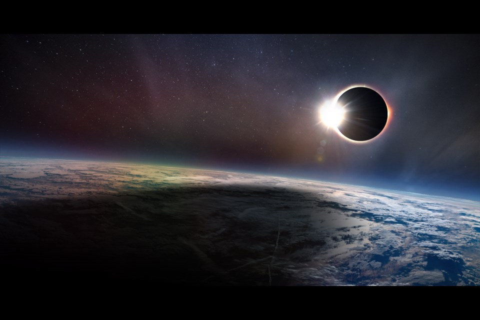 A NASA artists' rendering of what the solar eclipse may look like. Photo submitted