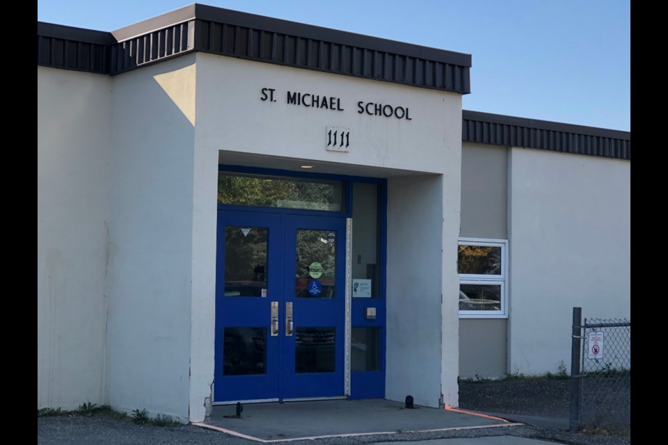 The old main entrance at St. Michael School was 1111 Brown Street. Photo by Jason G. Antonio