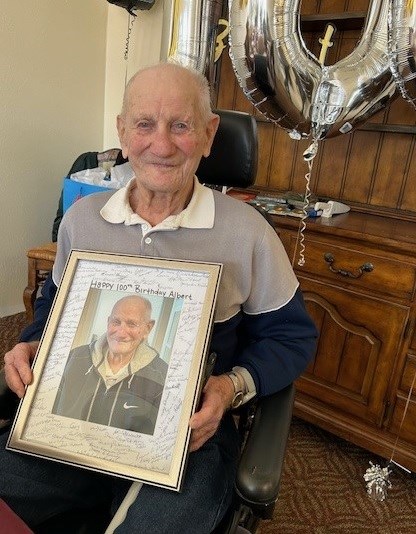 Albert Kuntz celebrates his 100th birthday on March 10 at Mulberry Estates.