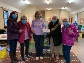 (L to R); Donna Bye (Memory Care Coordinator), Grace H. Sharla Sept (Hunger for Moose Jaw), Bea T. and Gladys M. 