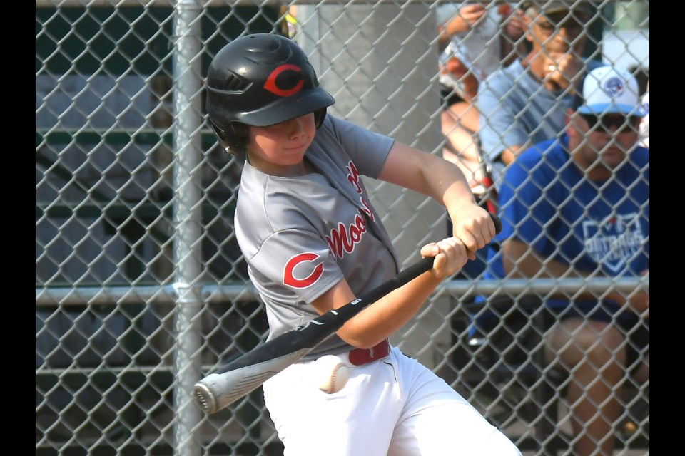 Action from the Baseball Sask 13U AA Tier 5 round robin game between Moose Jaw and Dinsmore.