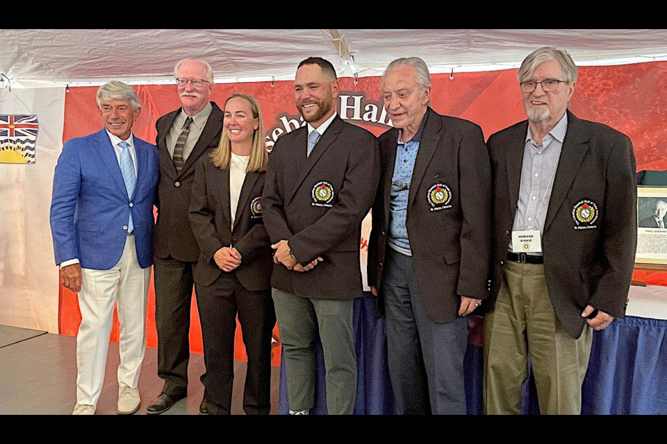 The 2024 Canadian Baseball Hall of Fame induction class: Buck Martinez (Jack Graney media award), Moose Jaw’s Rod Heisler, female baseball pioneer Ashley Stephenson, former Toronto Blue Jay Russell Martin, Toronto Blue Jays architect Paul Godfrey, longtime baseball volunteer Howard Birnie. Facebook