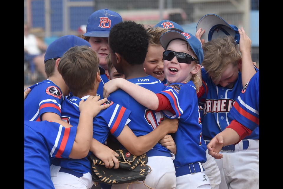 The Moose Jaw Prairie Dogs celebrate their 11U AA Tier 2 provincial championship.