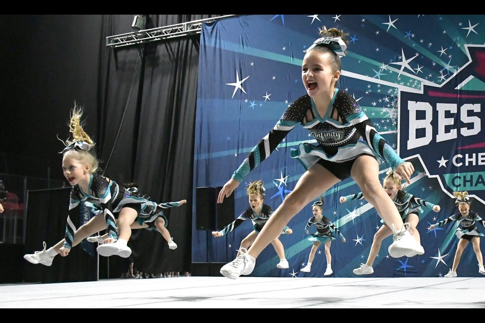 Moose Jaw’s Infinity Athletics Comets in action in the U8 Level 1 class.
