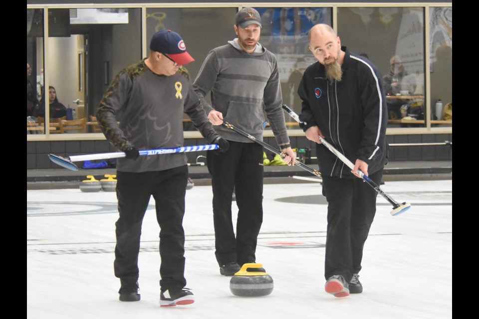 Action from the Wednesday afternoon draw at the Canadian Armed Forces Canada West Curling Championship currently underway at the Moose Jaw Events Centre.