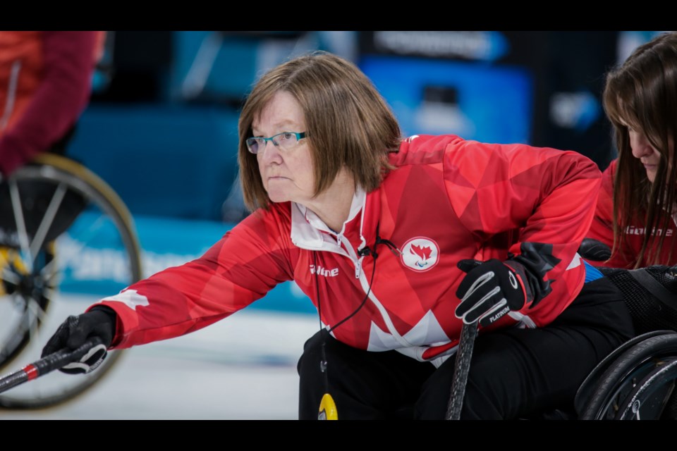 Marie Wright at the Paralympic Winter Games PyeongChang 2018. (Photo courtesy of World Curling  Federation/Céline Stucki)