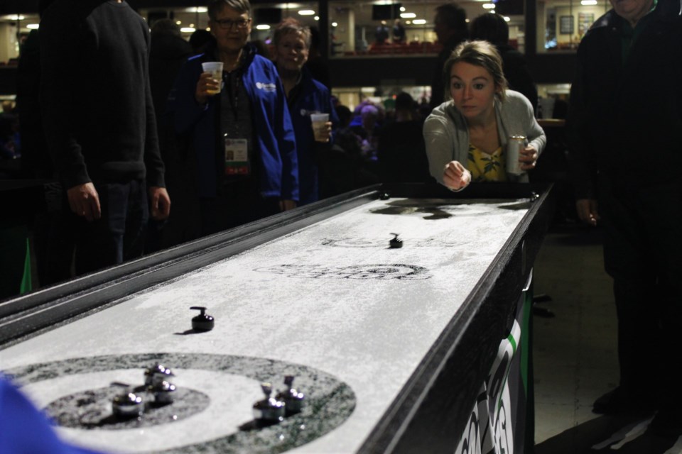 The Cool Shots tabletop curling competition ran all week alongside the tournament.