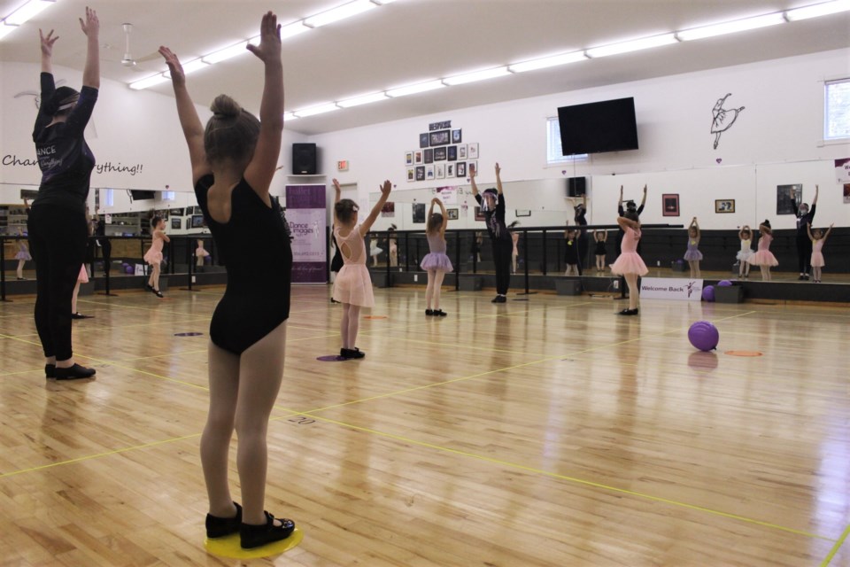 Each dancer has a 7-foot square all to themselves in the studio at Dance Images by BJ.