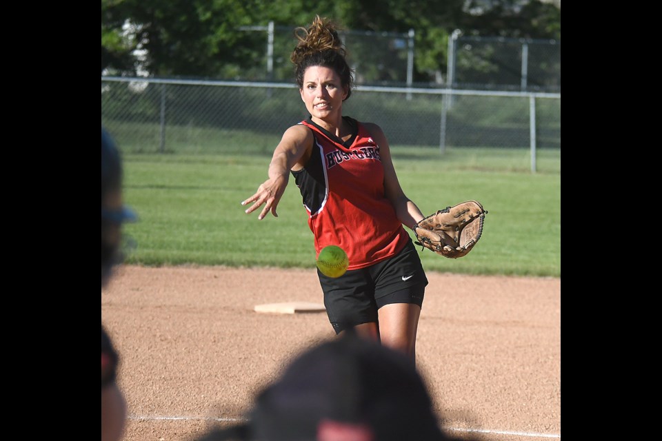Krissy Rusu tosses one of her many change-ups on the night.