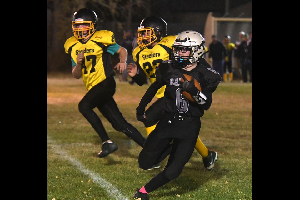 Action from the Kinsmen Moose Jaw Minor Football U14 final.