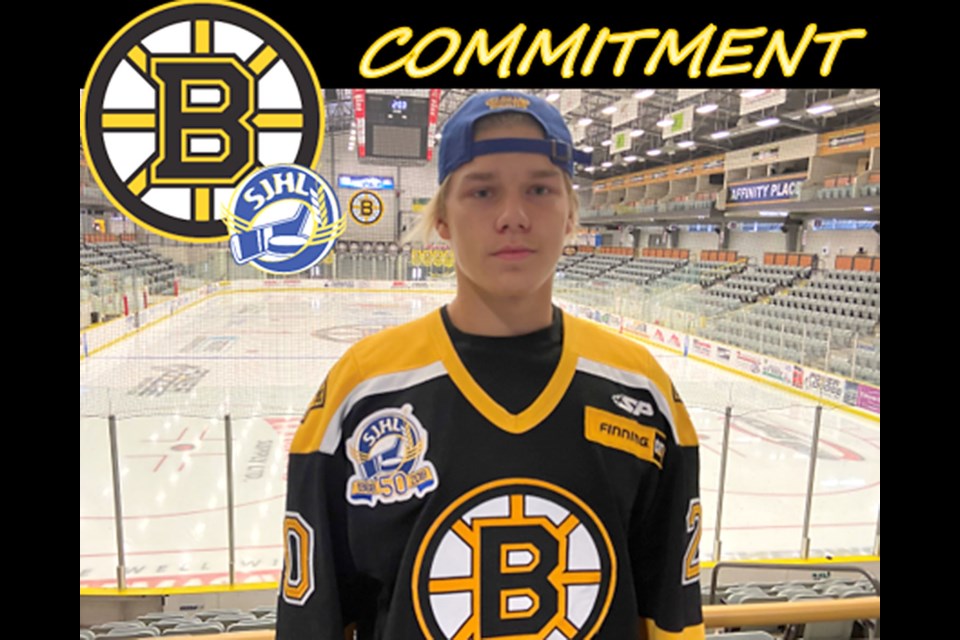 Moose Jaw Minor Hockey product Caelan Fitzpatrick recently signed with the Estevan Bruins.