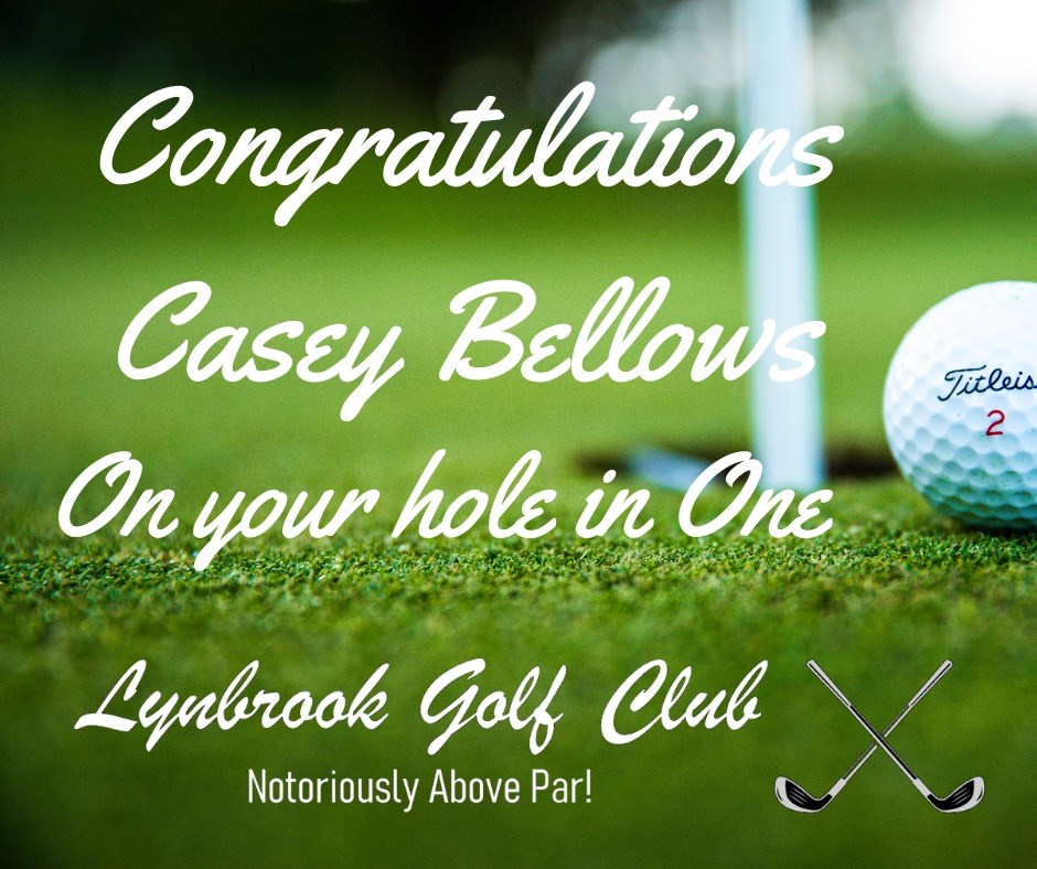 Casey Bellows hole in one