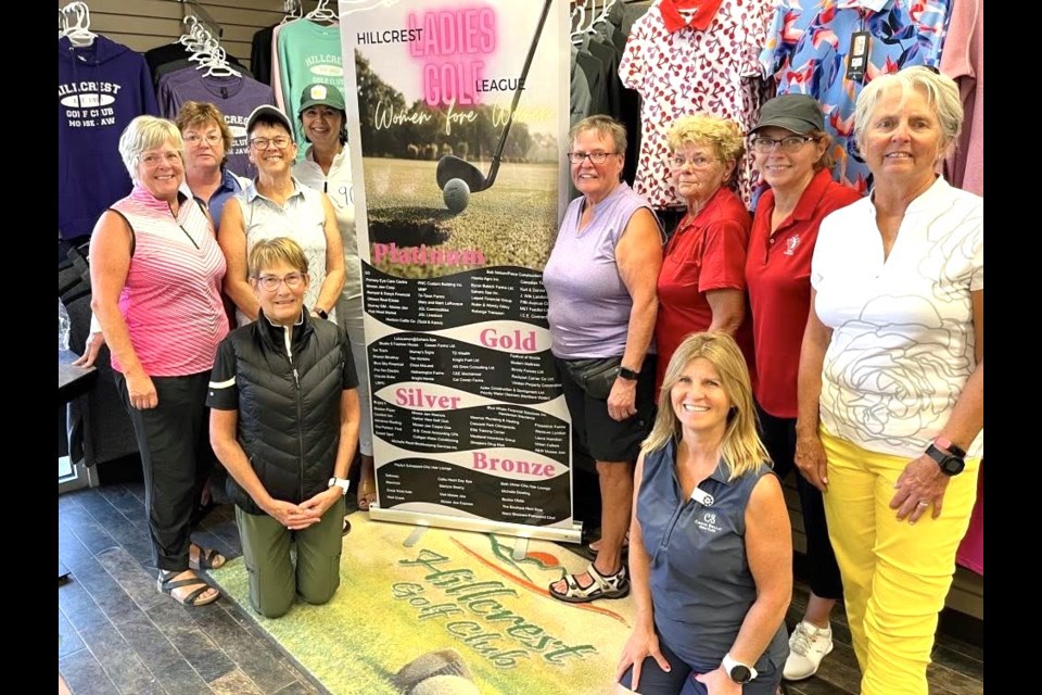 Members of the Hillcrest Ladies Golf League ahead of this year’s Women Fore Women Golf Tournament.