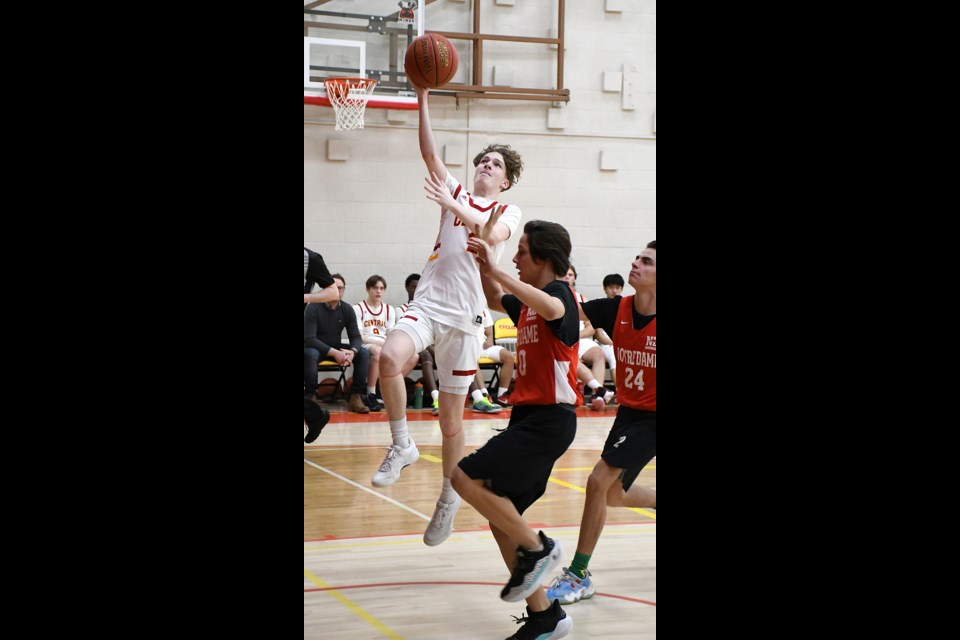 Chase Seaborn goes in for two points against Notre Dame during their regional opener.