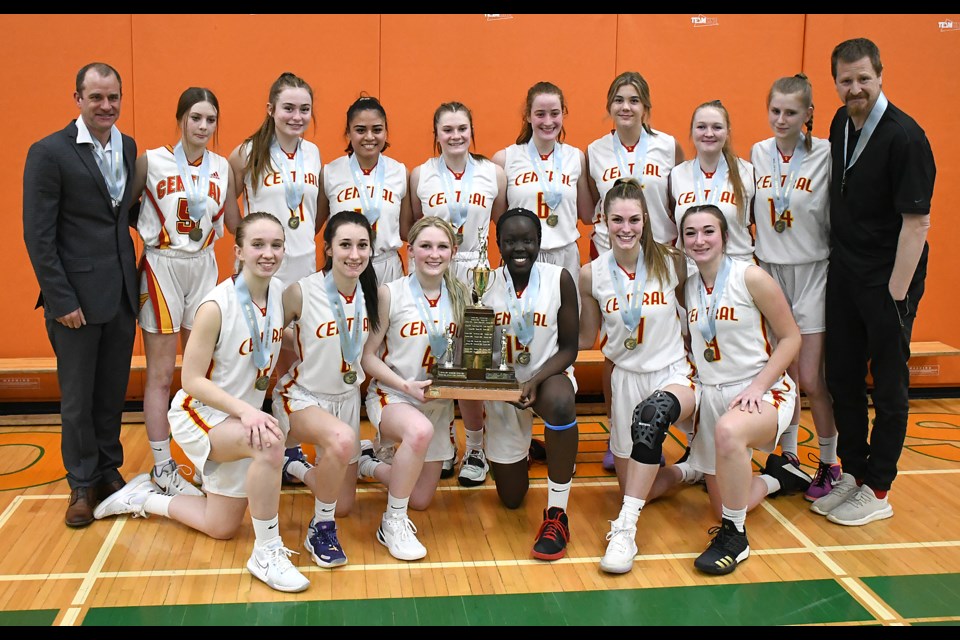 The Central Cyclones are the 2021-22 Moose Jaw high school girls basketball league city champions.