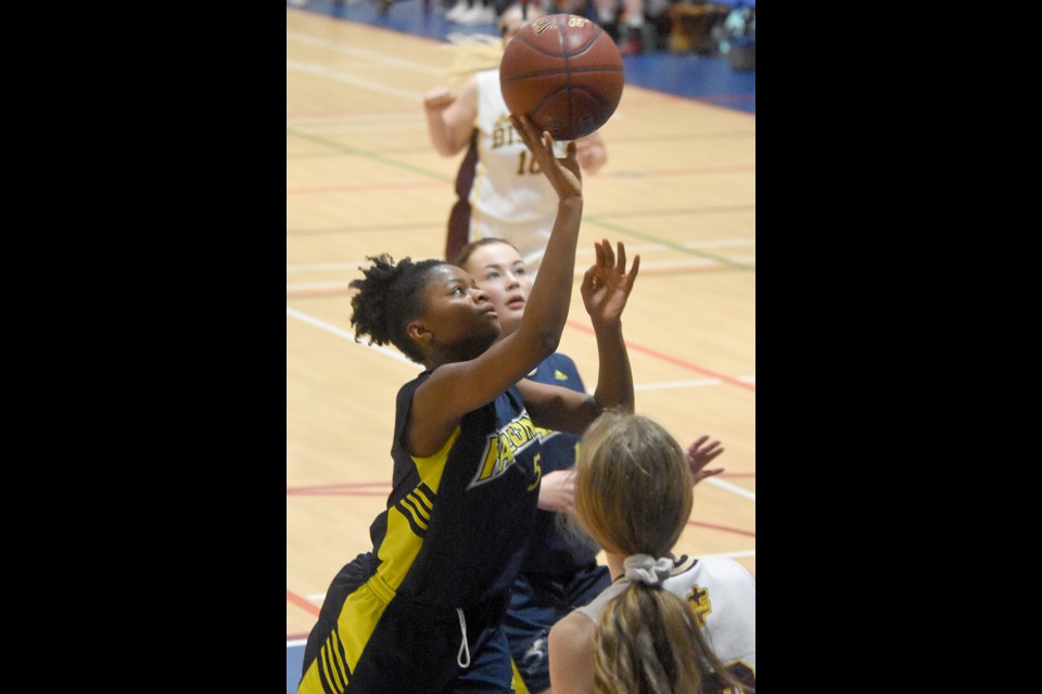 Chiamaka Aghamelu puts up a shot for Cornerstone.