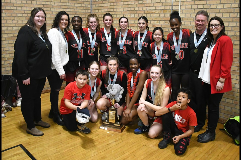 The Vanier Spirits are the 2023 Moose Jaw High School Athletic Association senior girls basketball champions.