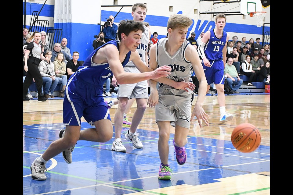 Action from the 3A boys bronze medal game between the South Hill Royal Falcons and Osler VCA on Saturday afternoon.