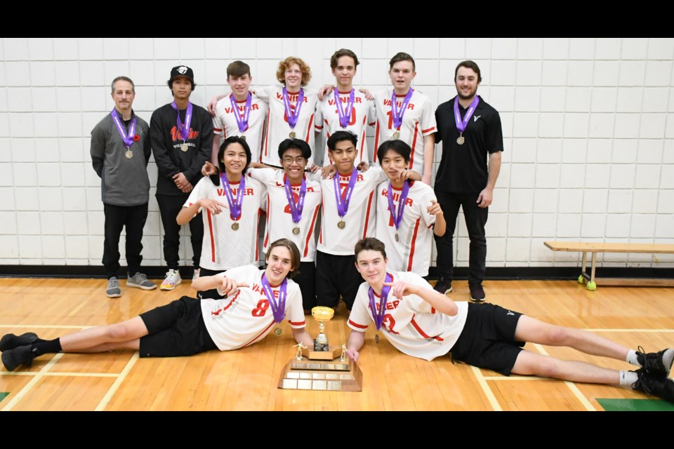 The Vanier Vikings won their third straight Moose Jaw high school boys volleyball title on Wednesday night.