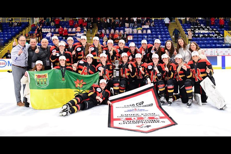 The Regina Rebels are the 2024 Esso Cup national female U18 AAA hockey champions.
