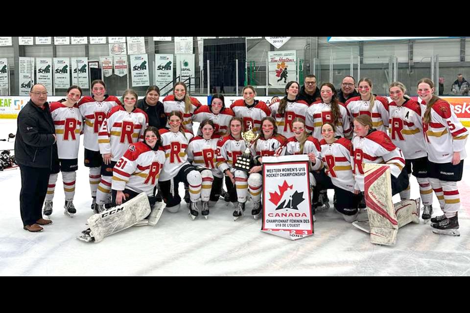 The Regina Rebels won the Sask Female U18 AAA Hockey League championship and then swept the Manitoba champion Winnipeg Ice to advance to the Esso Cup.