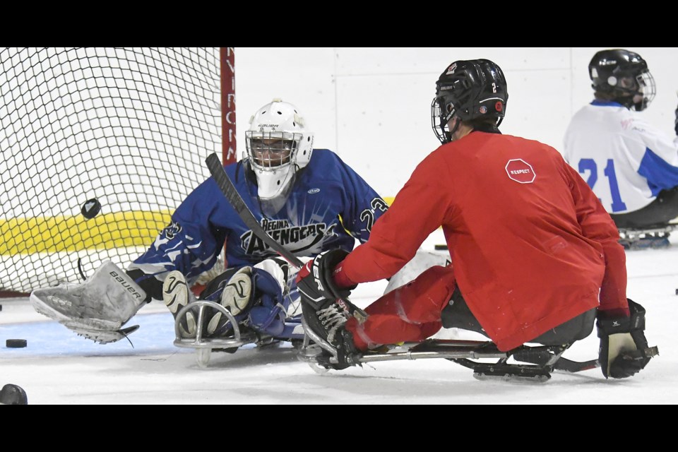 Sights and scenes from the Team Canada practice and ice session with the Regina Avengers on Monday afternoon.