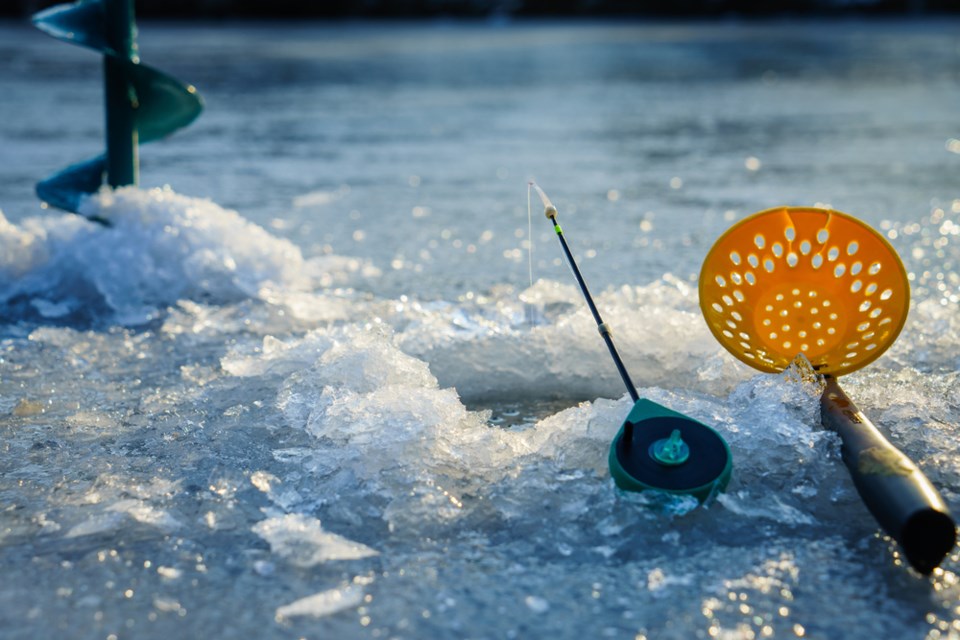 ice fishing stock