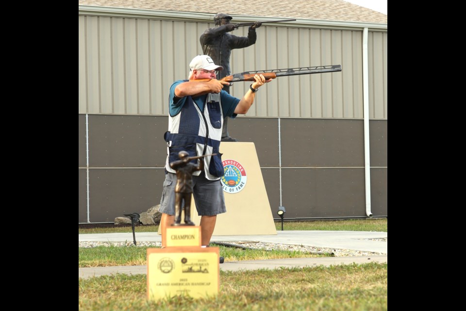 Joe Binetruy of Moose Jaw following his championship victory at the Grand American World Trapshooting Championship in Sparta, Ill. 