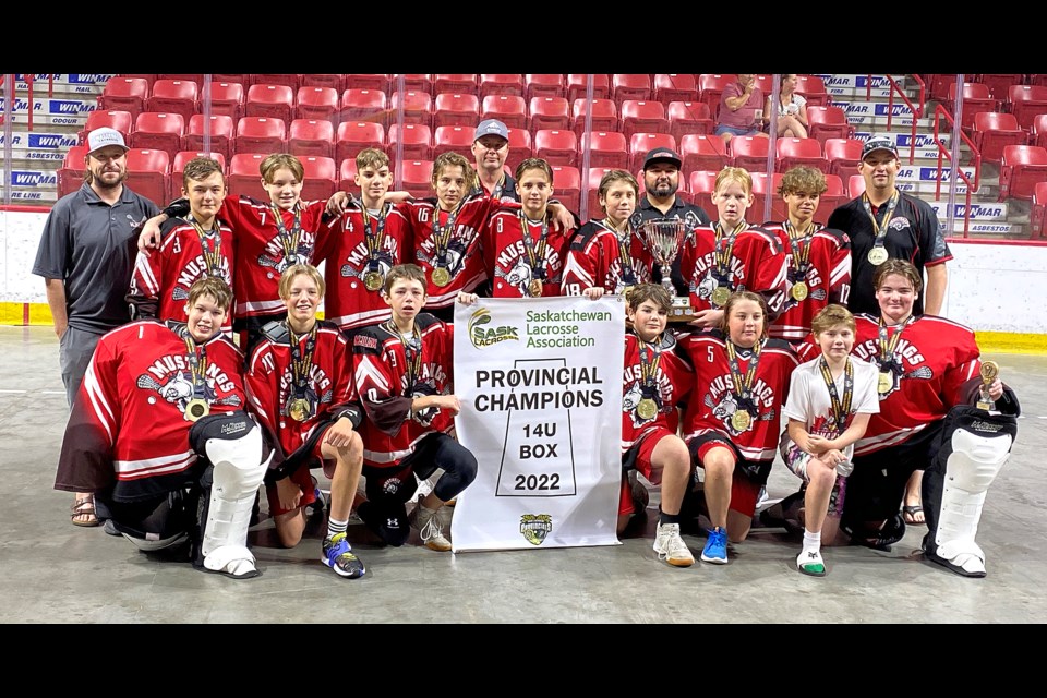 The Moose Jaw Mustangs are the Sask Lacrosse Association provincial 14-and-under house champions once again.