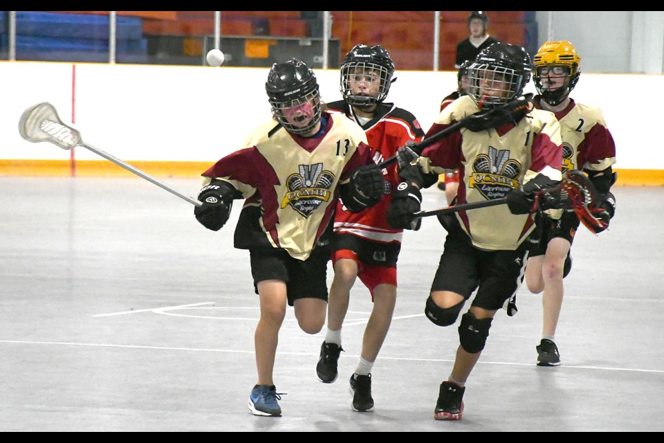 Action from the U13 round robin game between the Moose Jaw Mustangs and Regina Warriors on Saturday afternoon.