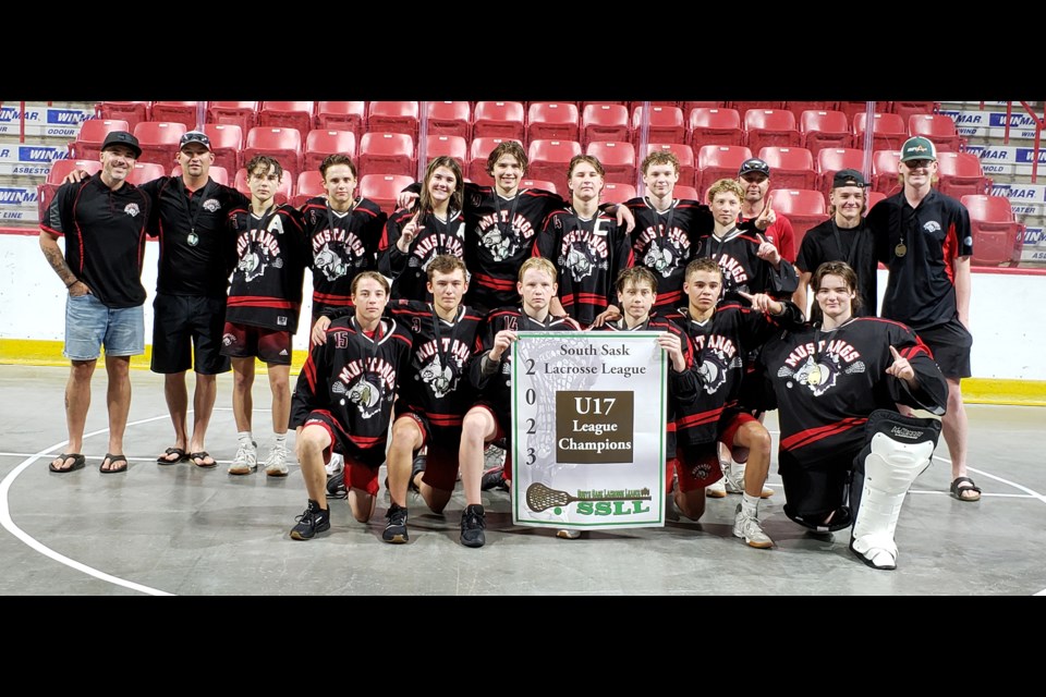 The Moose Jaw Mustangs are the 2023 South Sask Lacrosse League U17 champions.