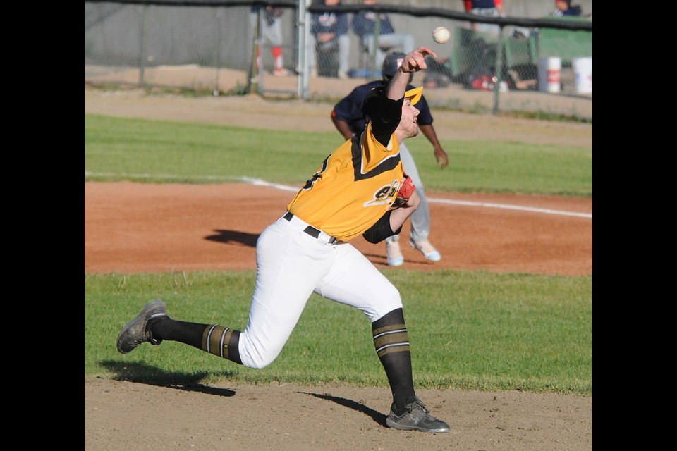 Michael Borst delivers a pitch against the Regina Red Sox.