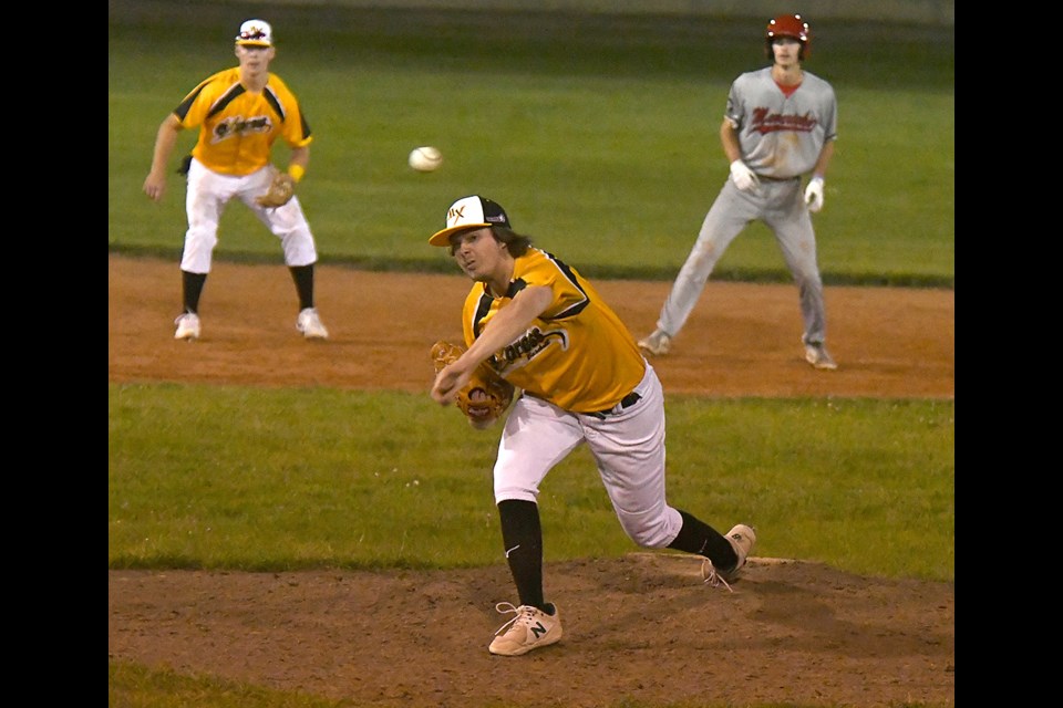 Moose Jaw product Cam O'Reilly made his second appearance on the mound for the Miller Express on Saturday night.