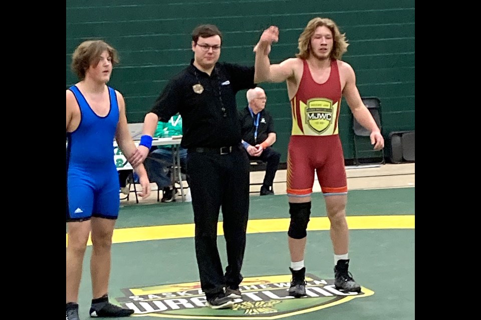 Team South West and Moose Jaw Kinsmen Wrestling Club competitor Brady Ross won gold in the wrestling U80 kg division at the Saskatchewan Winter Games.