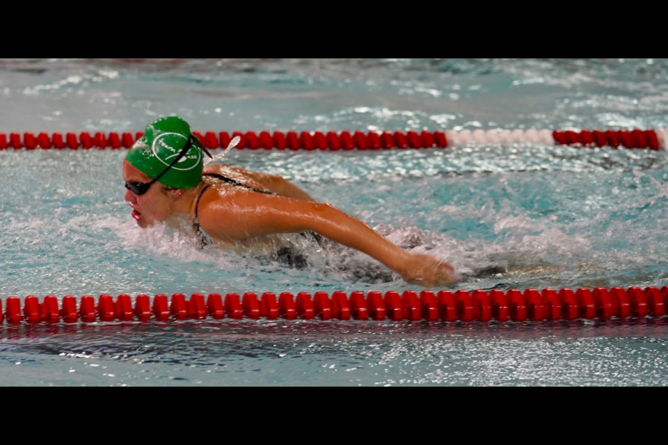 Cadence Johns in action in the pool earlier in the week. 2019wcsg photo