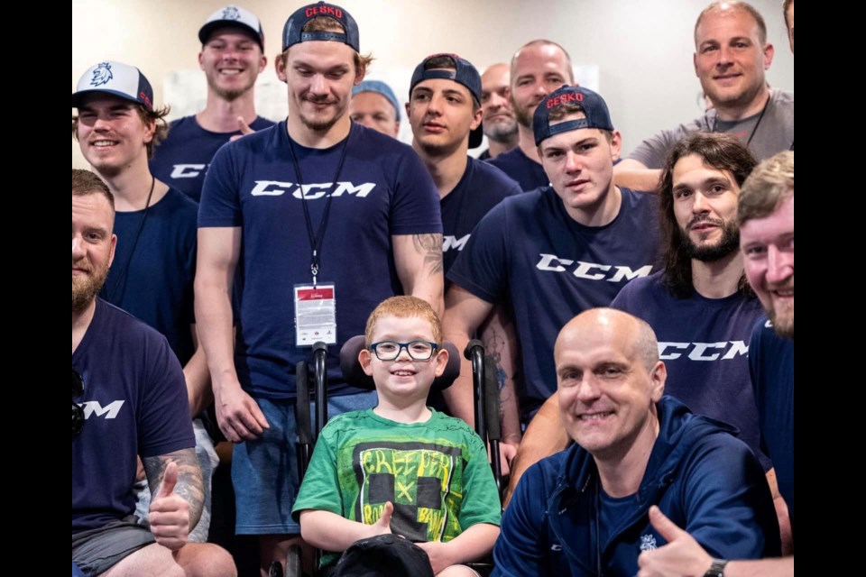 Ryder Rowe with Team Czechia at Quality Inn & Suites Moose Jaw.