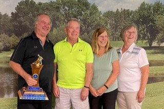 First event winners, from left, are Bob Street, Brad Sawchuk, Jackie Street and Joan Bowley. Photo courtesy Pat Hall