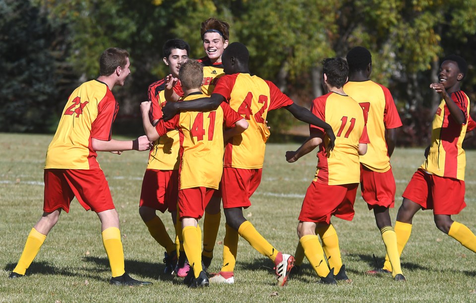 Boys soccer final Central celeb