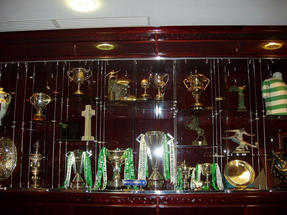 Celtic Trophy case