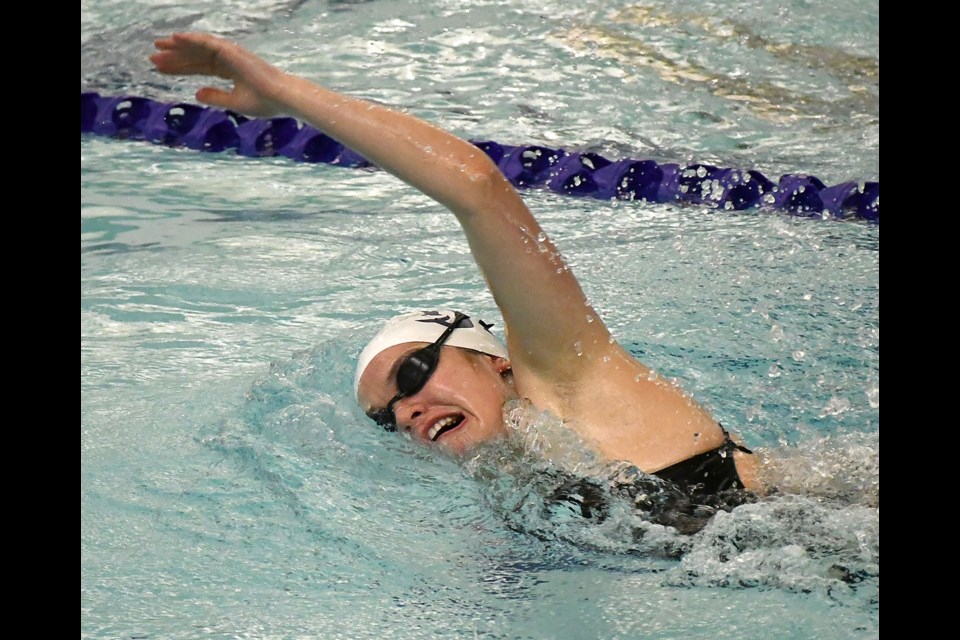 2019 Western Canada Summer Games standout Cadence Johns swims the 800 metre free. File photo 