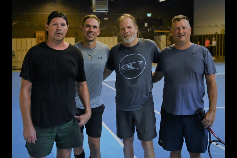 Nick McGonigal, Bryce Warren, Brian Swanson, Scott Evans. Men’s Doubles Final. MJ Independent file photo