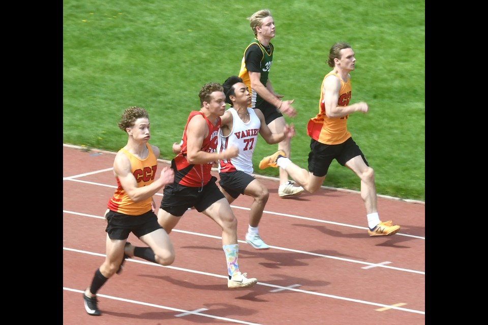 Action from the South Central district track and field championship Wednesday at Gutheridge Field.