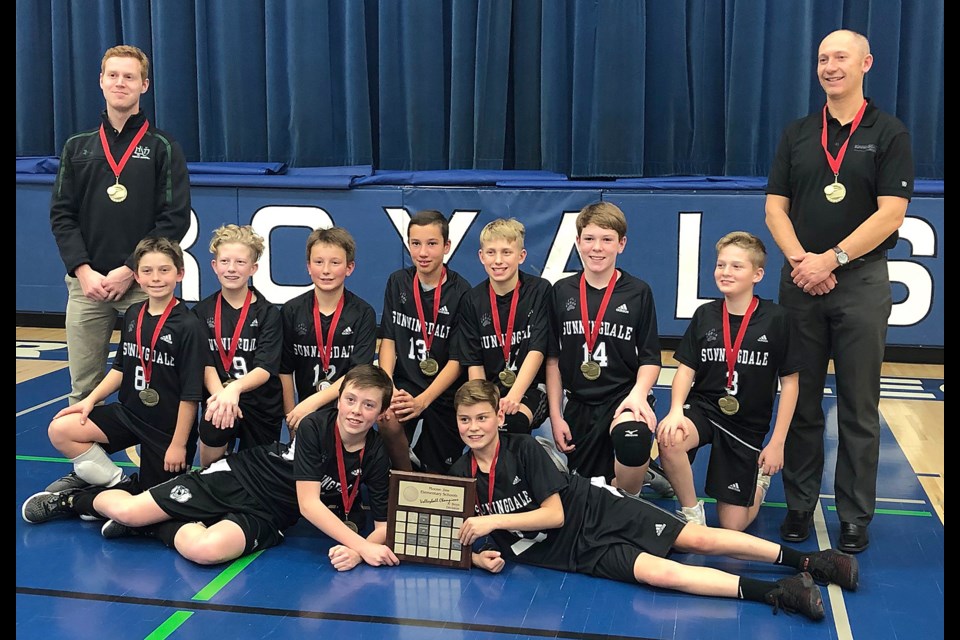 The Sunningdale Grizzlies won the Moose Jaw elementary school ‘A’ boys volleyball championship recently.