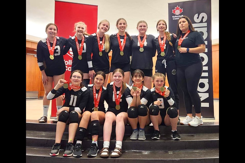 The Golden Ticket Volleyball Club won gold in Tier 11 at the 14-and-under Volleyball Canada national championship.