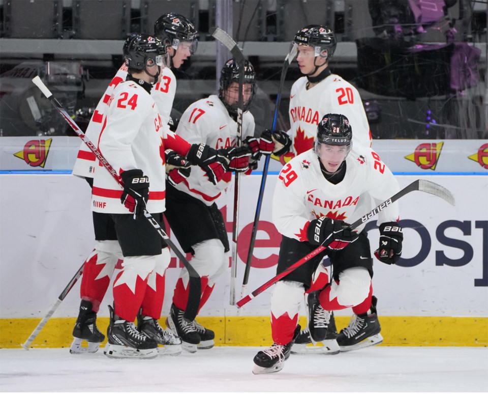 Warriors Yager, Mateychuk each have two points as Canada defeats Latvia ...