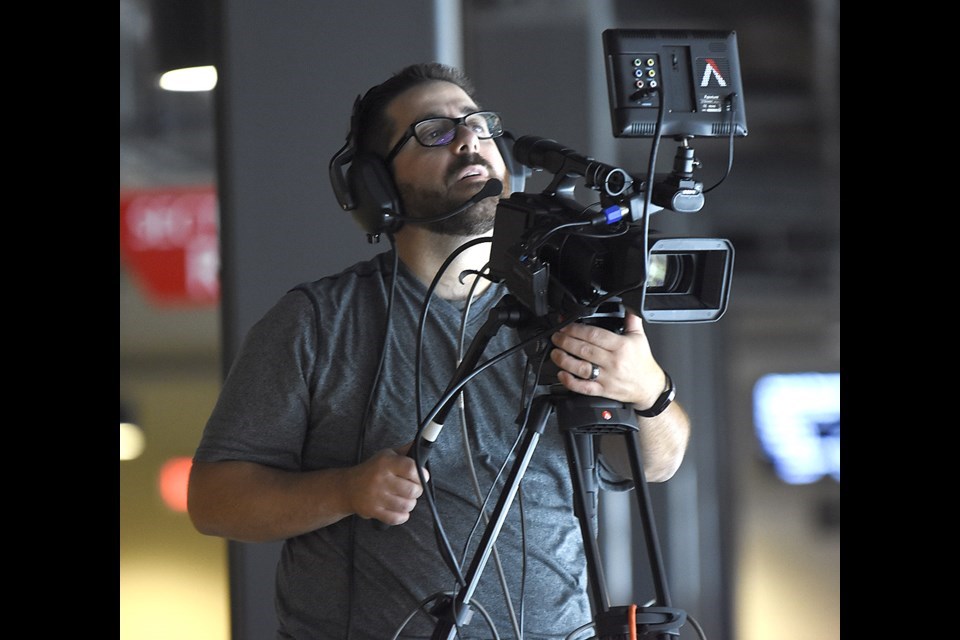 Moose Jaw Warriors broadcaster James Gallo has branched out occasionally with the team, including a stint operating a camera during the 2019-20 training camp.