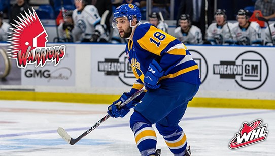 Libor Zabransky joined the Warriors from the Saskatoon Blades earlier this week. Steve Hiscock/Saskatoon Blades photo